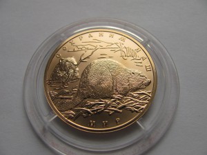 100 руб. 2008 г. Золото (900пр 15,55гр) АЦ.