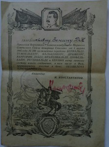 9 Благодарностей от ВГК на ст.лейтенанта