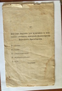 Ведомость об успехах и поведении. 1911-12 гг