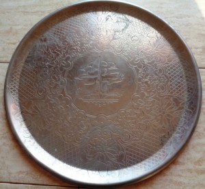 Поднос с изображением Петропавловской крепости.