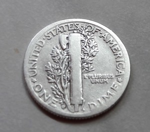 США САСШ 10 центов дайм 1916 серебро