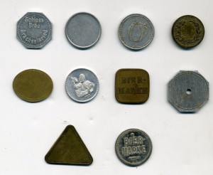 Подборка из 10 пивных жетонов Германии