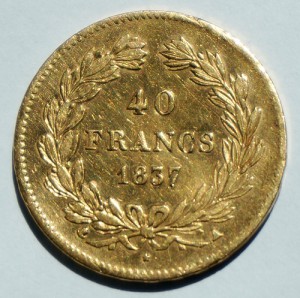40 франков 1837 год золото