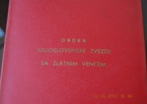 RRR ЮГОСЛАВИЯ Орден Югославской звезды с лентой+коробка