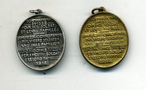Швейцария Пара медалей к 1 мирровой войне