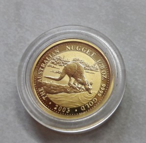 Австралия 5 долларов кенгуру 2003 золото Au
