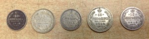 5 монеток серебром
