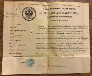 Паспорта на иноверцев 1892 год. ЛОТ из 9-ти паспортов!!