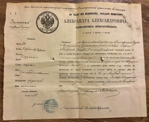 Паспорта на иноверцев 1892 год. ЛОТ из 9-ти паспортов!!