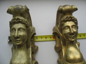 Фронтоны херувимы для декора мебели .Бронза .3шт