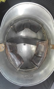 Каска пожарного.. 1938 год . Польская.. нержавейка.. с подшл