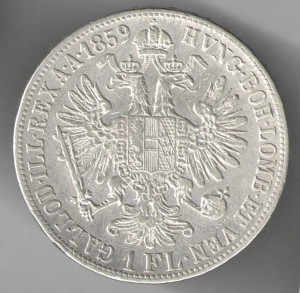 1 флорин 1859г Австрия
