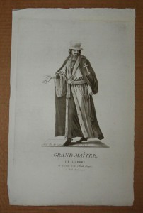 Гравюра 1780 г. Рыцарские ордена Рыцарь 42-27 см. ВЕРЖЕ