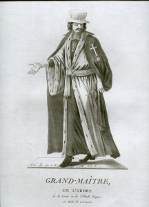 Гравюра 1780 г. Рыцарские ордена Рыцарь 42-27 см. ВЕРЖЕ