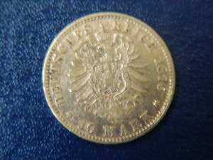 10м Пруссия 1876с Золото редкая