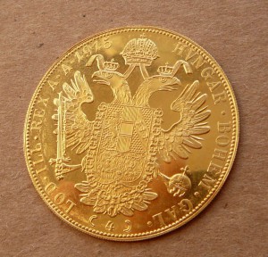 ЗОЛОТО 4 дуката 1915 рестрайки по 14гр