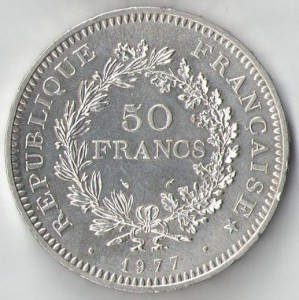 50 франков 1977г Франция