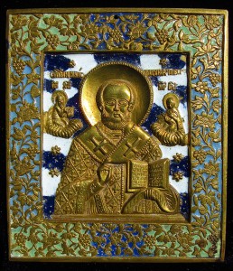 НИКОЛАЙ ЧУДОТВОРЕЦ.ПЯТИЦВЕТНАЯ ЭМАЛЬ.