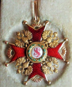 Знак ордена Святого Станислава 3-й стп. "Эдуард". В коробке,