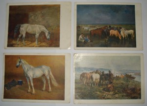 1932 Почтовая карточка Лошади (6 штук)