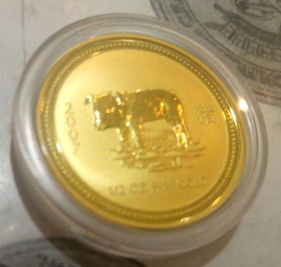 Год кабана (свиньи), Австралийский лунар 2007 1/2 oz Au999