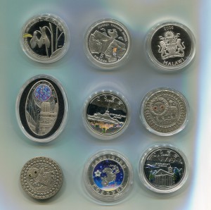 Инвестиционные монеты-33 шт. Серебро.