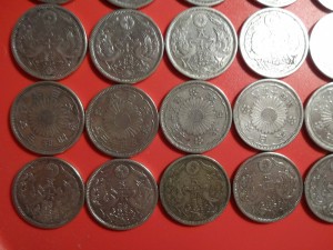 Япония 50 сен серебро 50 шт.