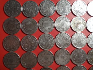 Япония 50 сен серебро 50 шт.