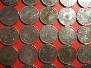 Япония 50 сен серебро 50 шт.
