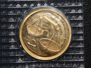 50 рублей. 2003 г. Весы.золото