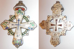 Крест для духовенства 300 лет Романовым бюджетный серебро 84