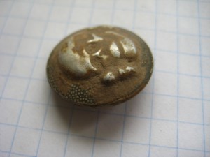 Пуговка с черепом на пилотку СС.