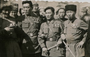 Монгольские чекисты с орденами, знаками и кортиками