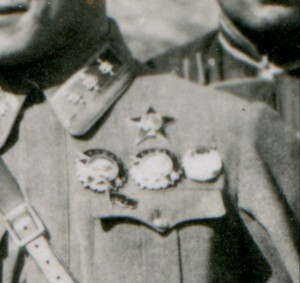 Монгольские чекисты с орденами, знаками и кортиками