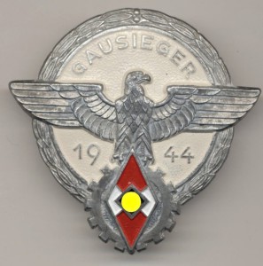 Знак Областной (GAU) победитель Гитлерюгенд 1944