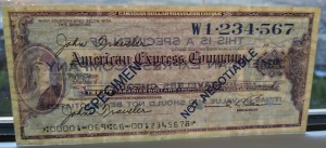 Canadian dollar travelers cheque 20$ specimen