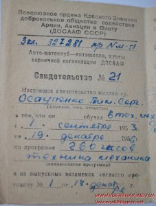 Свидетельство о прохождении курсов первичной организации