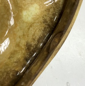 Агитационная довоенная фаянсовая шкатулка. Женщина-колхозниц