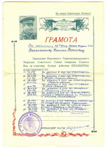 20 Благодарностей + ЗПНГ на СМЕРШевца.