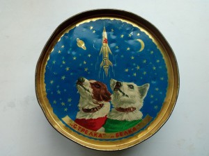 Жестяная коробка "Белка и Стрелка"