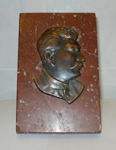 Настольная плакетка Сталин. Камень. СССР (1950-е гг.)