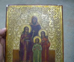 Икона Святые Мученицы Вера, Надежда, Любовь и Мать их София