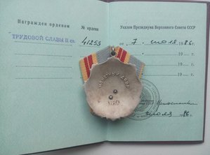 Трудовая слава 2 и 3 ст.