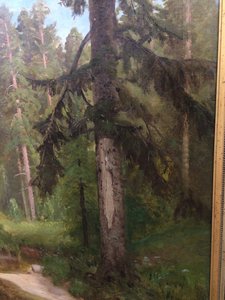 *Лесной пейзаж* худ. Резцовъ 1899 г.