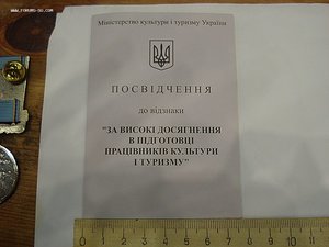 Медаль Міністерства Освіти За високі досягнення в підготовці