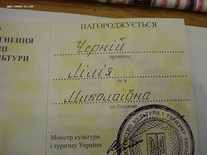 Медаль Міністерства Освіти За високі досягнення в підготовці