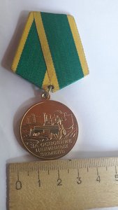 Медаль "За освоение целинных земель" с документом