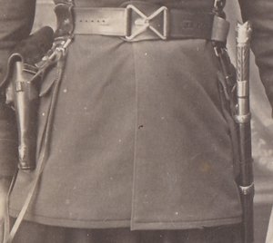 Красный командир при шашке и револьвере. 1930 год.