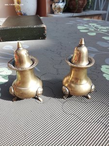 Набор для специй солонка и перечница бронза