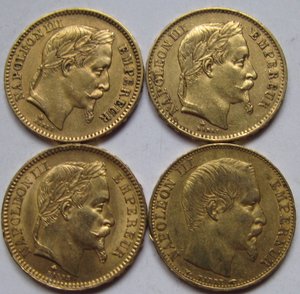 20 франков 10шт. 1854 -1914, 1935гг.